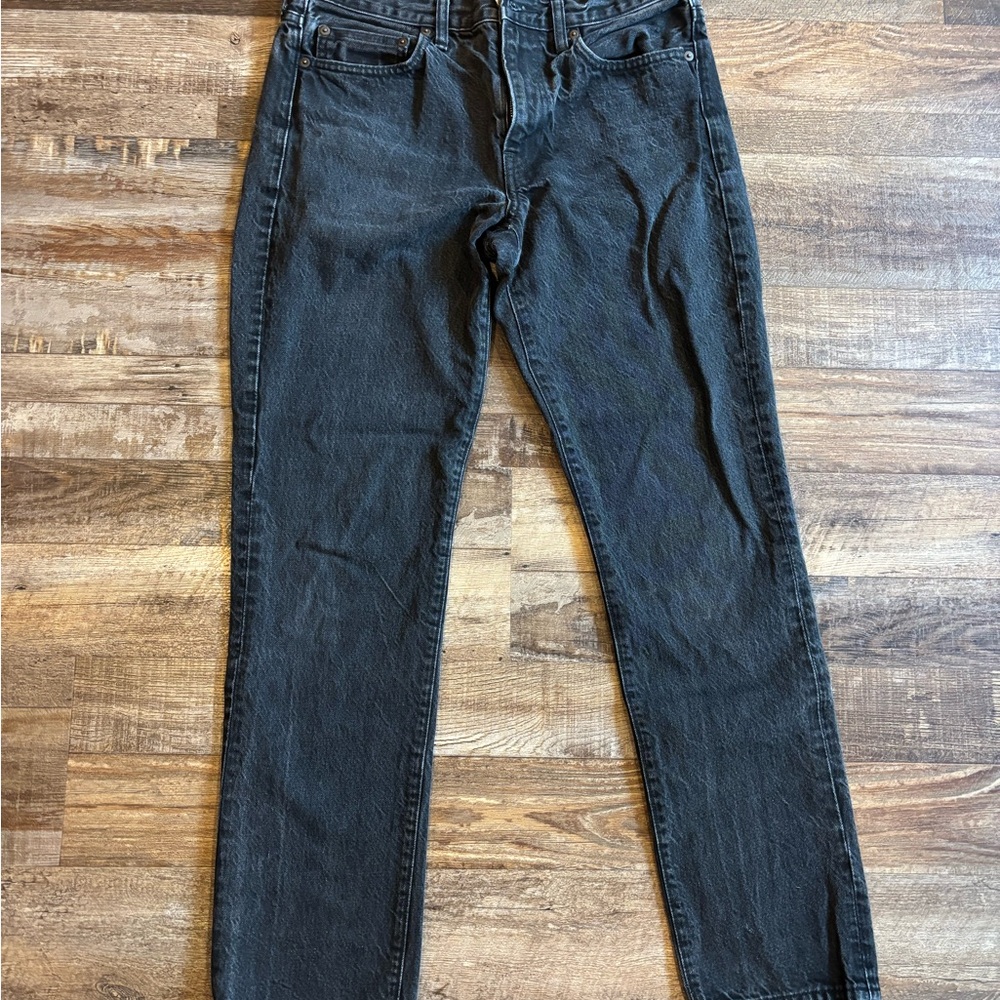 J. Crew Black Wash Straight Leg Jeans